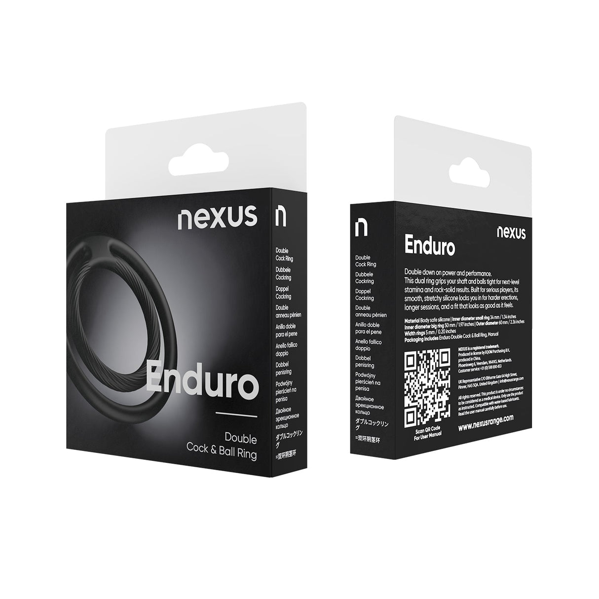 Nexus Double Enduro Silicone Cock & Ball Ring Black