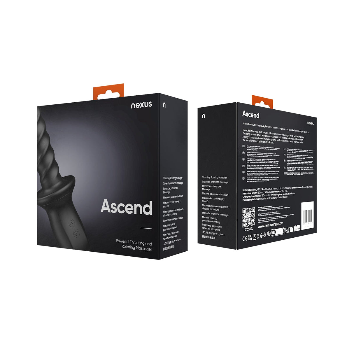 Nexus Ascend Thrusting & Rotating Massager Black