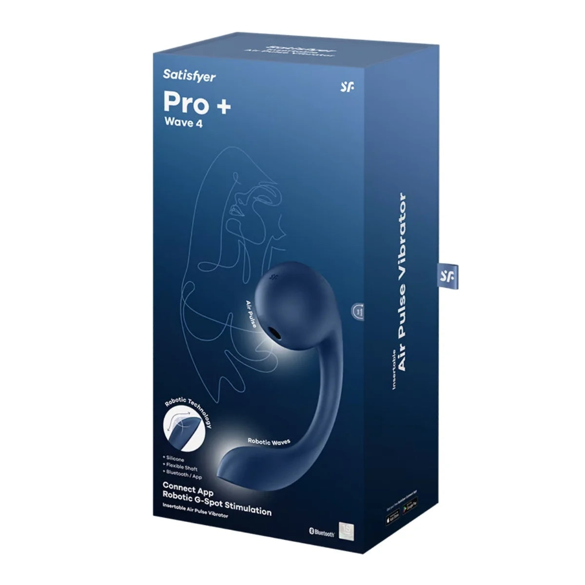 Satisfyer Pro Plus Wave 4 G-Spot Air Pulse Vibrator Blue