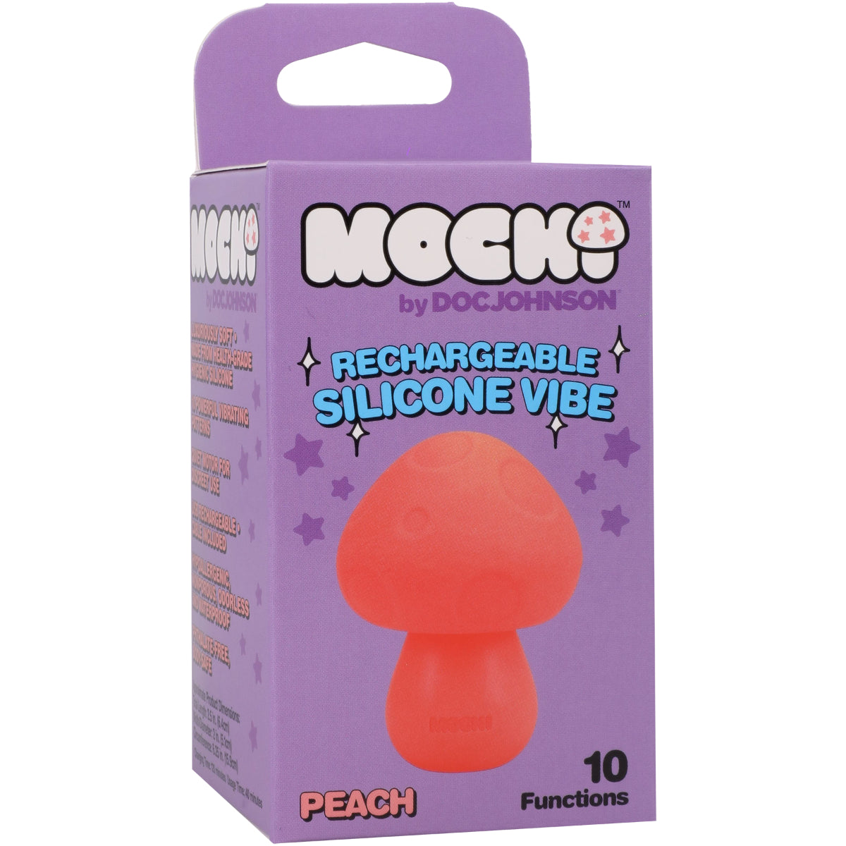Mochi Mushroom Rechargeable Silicone Vibrator Peach