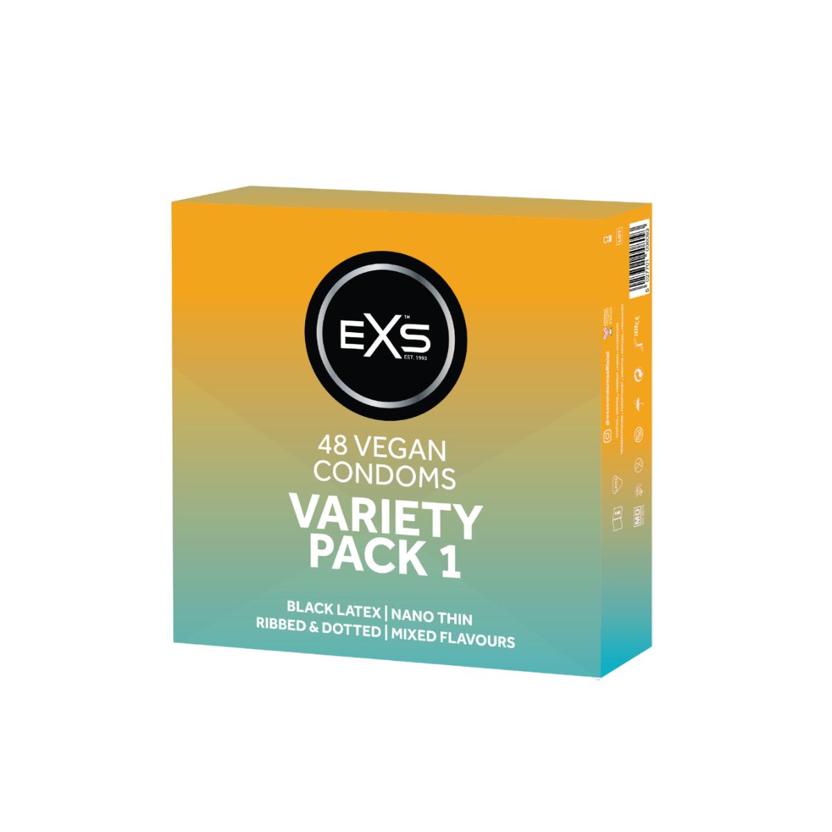 EXS Variety Pack 1 Vegan Condoms 48 Pack