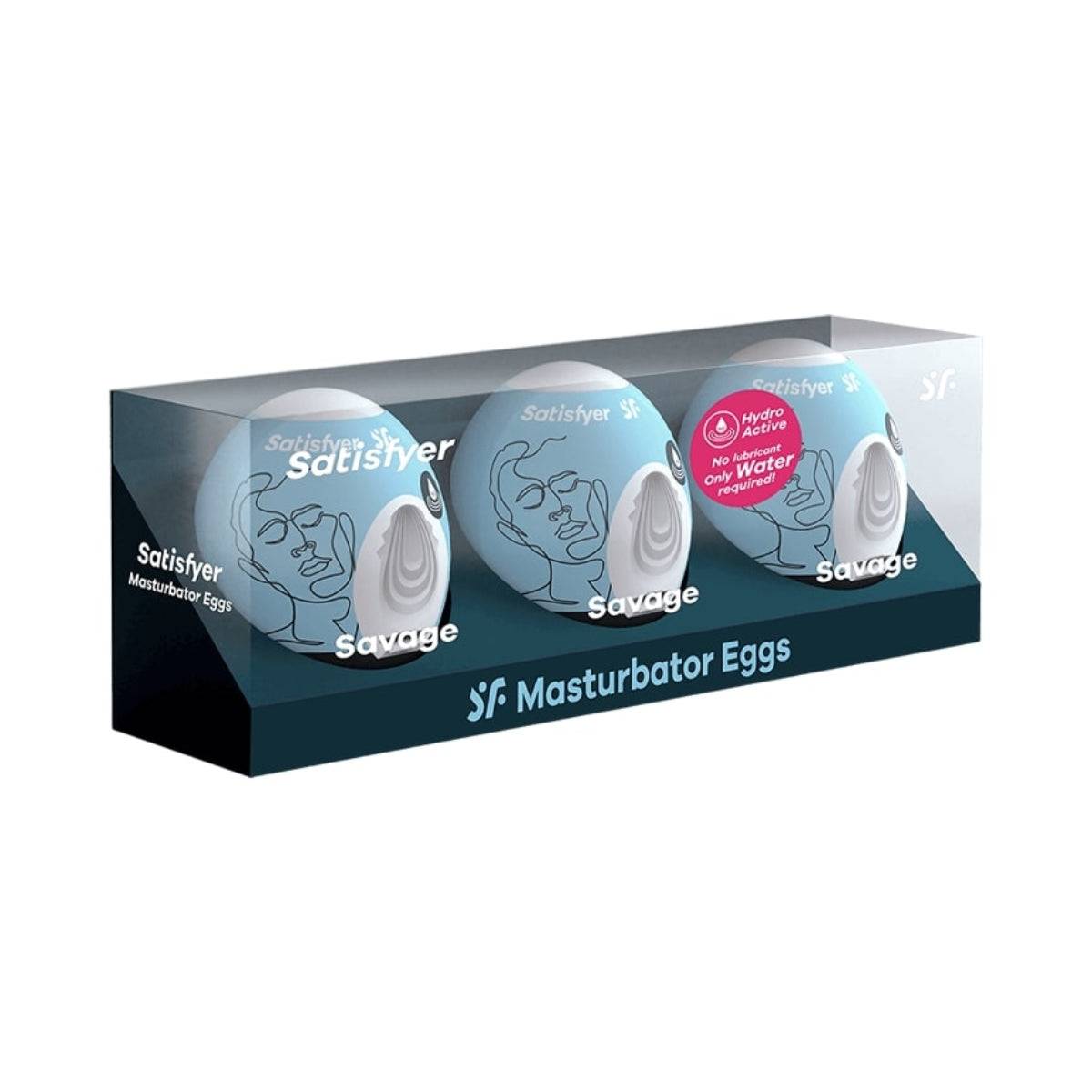 Satisfyer Masturbator Egg 3 Pack Savage Blue