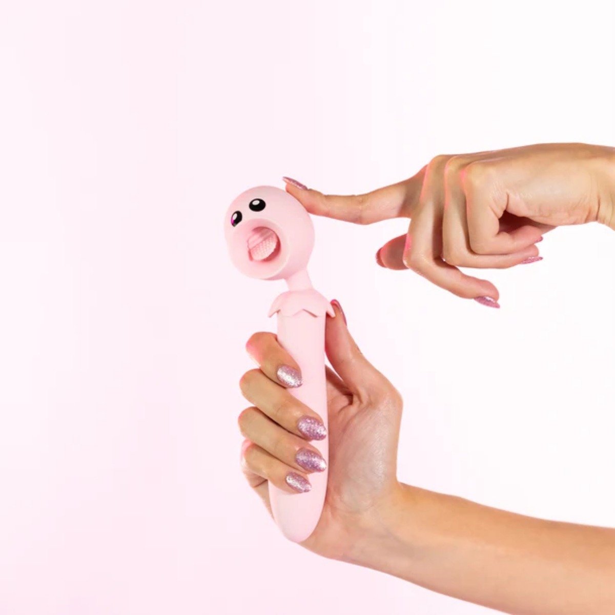 Like A Kitten Lick N Stick Clit Flicker G-Spot Vibrator Pink