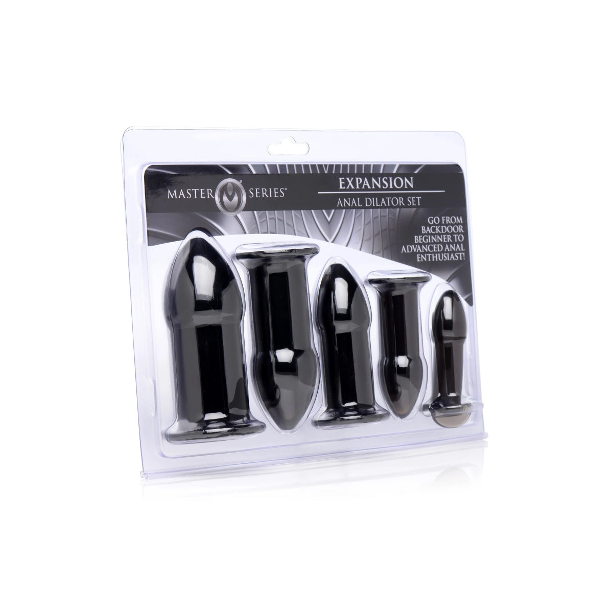 Master Series Expansion Anal Dilator Butt Plug Set Black