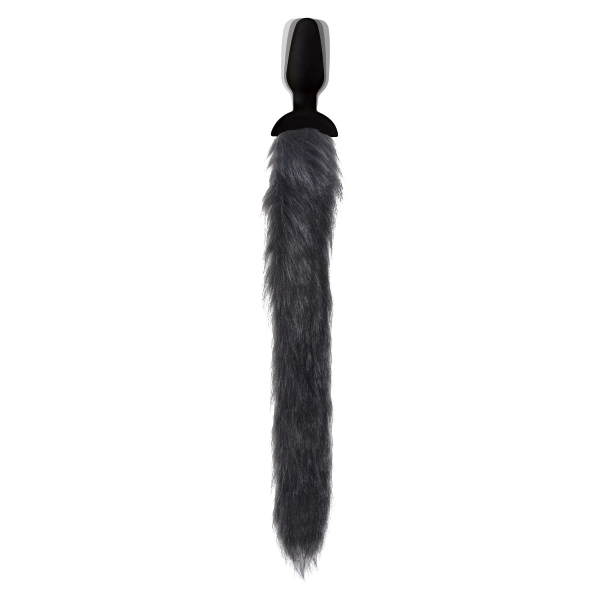 Tailz Grey Fox Tail Vibrating Butt Plug Grey