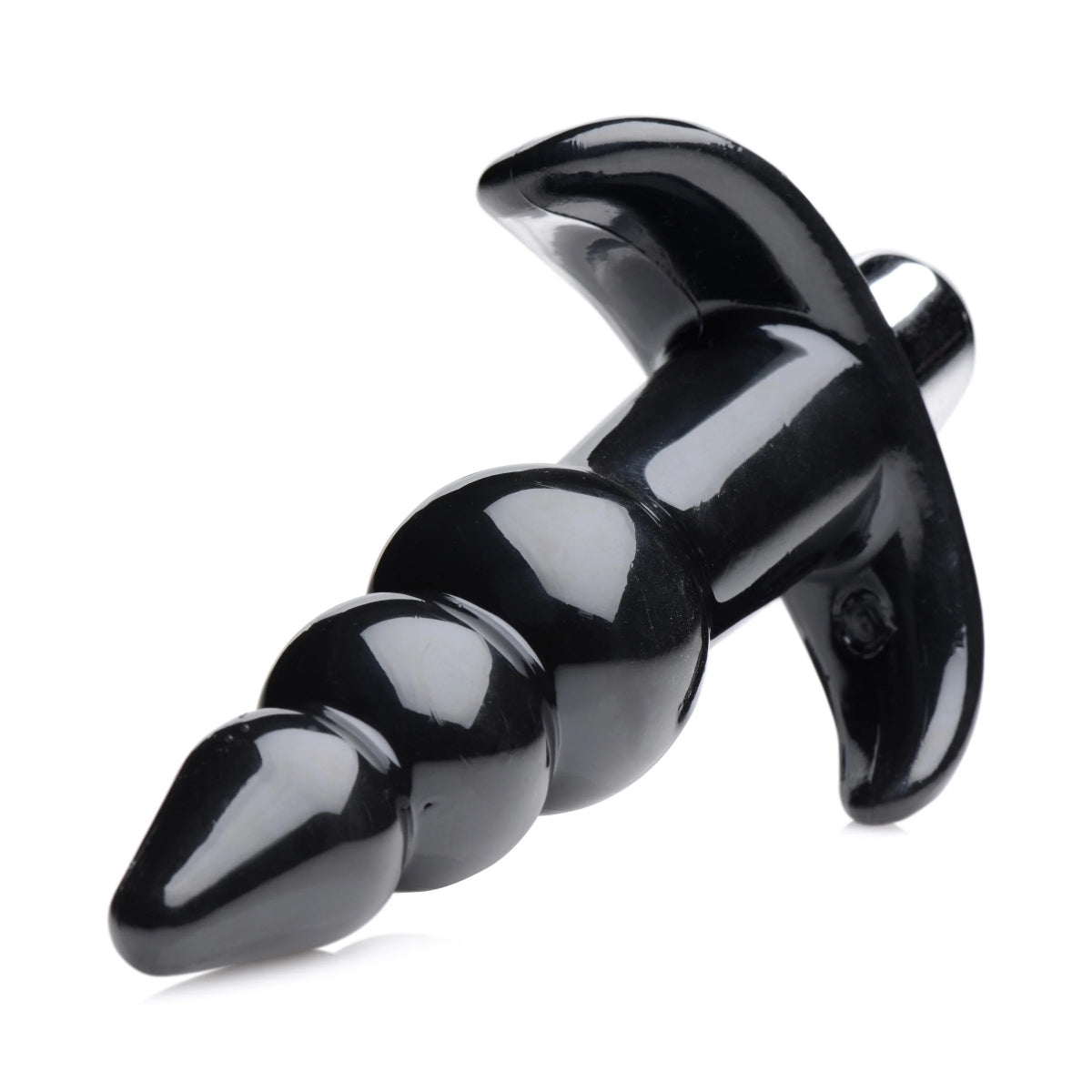 Frisky Bubbling Noir Ribbed Butt Plug Black
