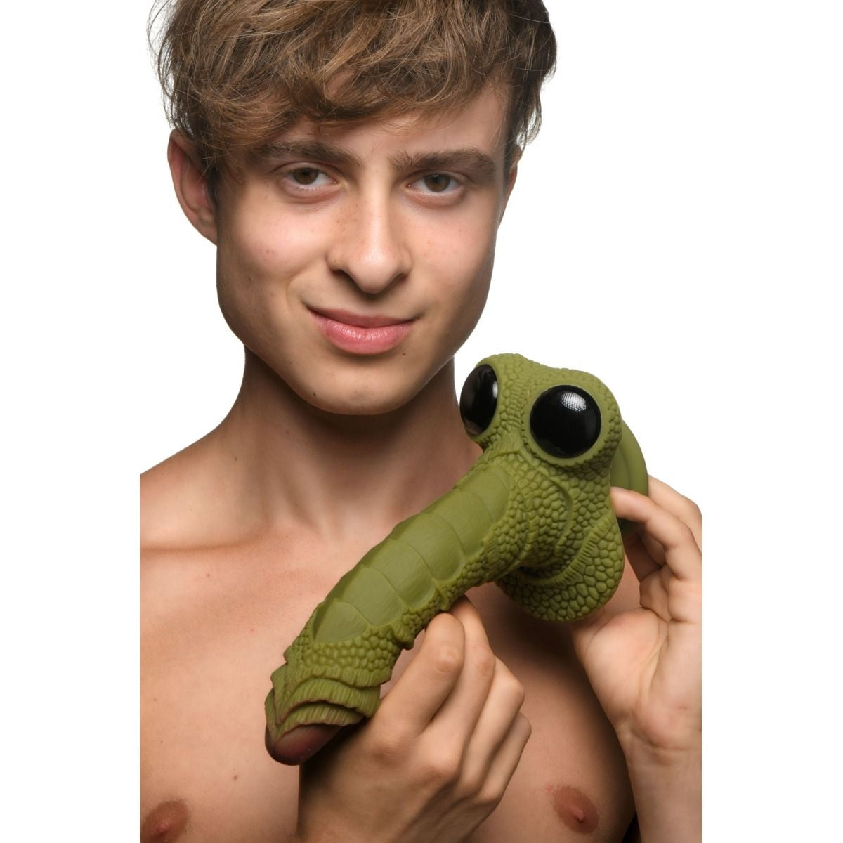 Creature Cocks Swamp Monster Scaly Silicone Dildo Green - Simply Pleasure
