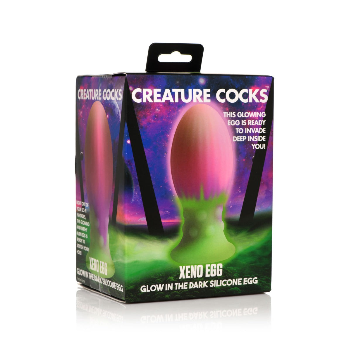 Creature Cocks Xeno Egg Glow In The Dark Silicone Butt Plug Pink - Simply Pleasure