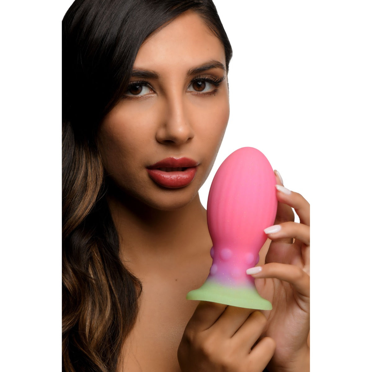 Creature Cocks Xeno Egg Glow In The Dark Silicone Butt Plug Pink - Simply Pleasure
