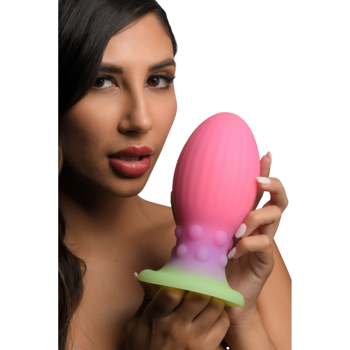 Creature Cocks XL Xeno Egg Glow In The Dark Silicone Butt Plug Pink - Simply Pleasure