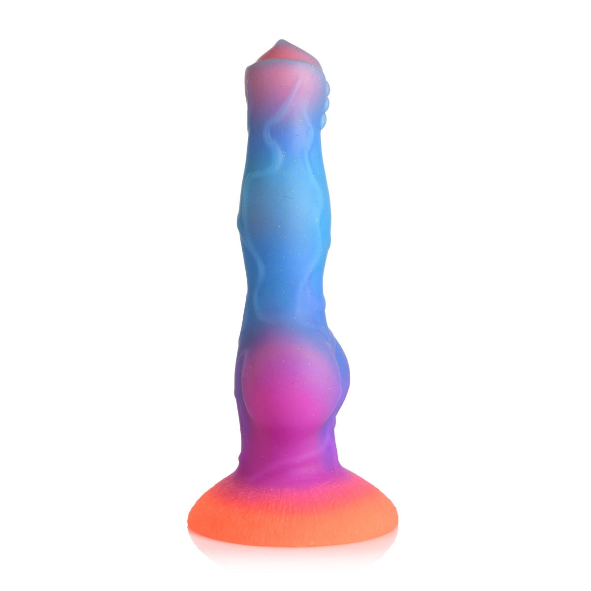 Creature Cocks Space Cock Glow In The Dark Alien Silicone Dildo Blue Purple - Simply Pleasure