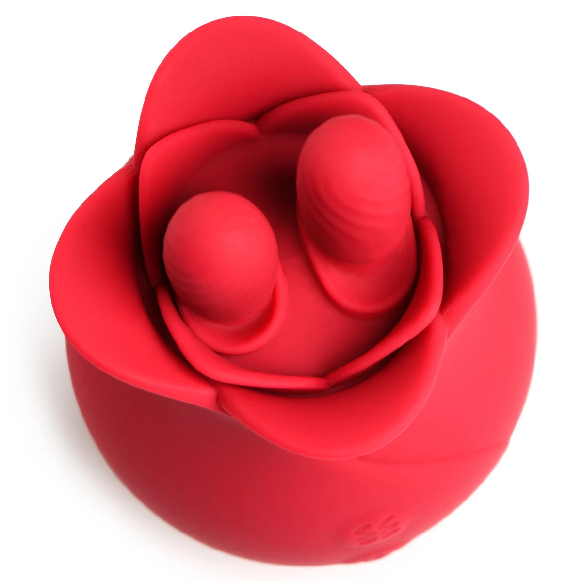 Bloomgasm The Rose Fondle 10X Massaging Rose Silicone Clit Stimulator Red