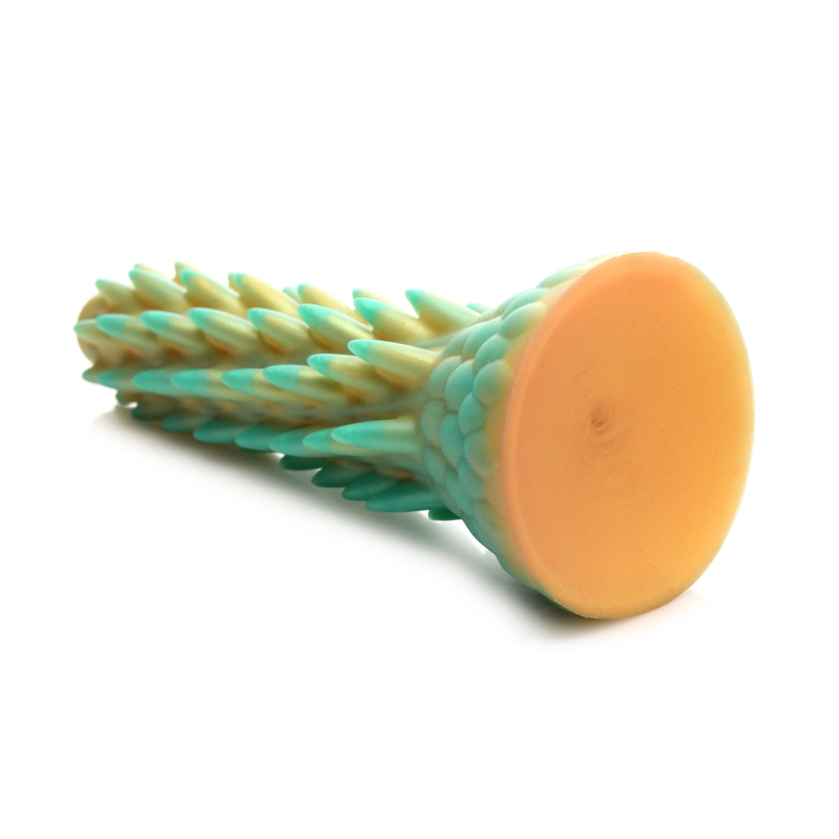 Creature Cocks Stegosaurus Spiky Reptile Silicone Dildo Gold Teal - Simply Pleasure