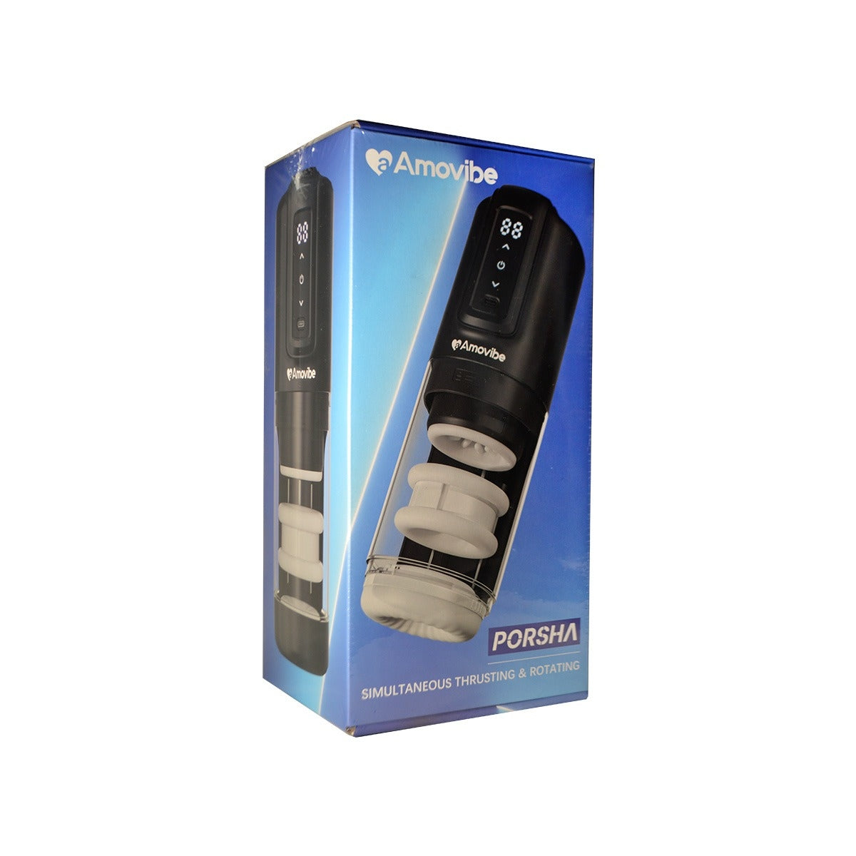 Amovibe Porsha Automatic Male Masturbator Black