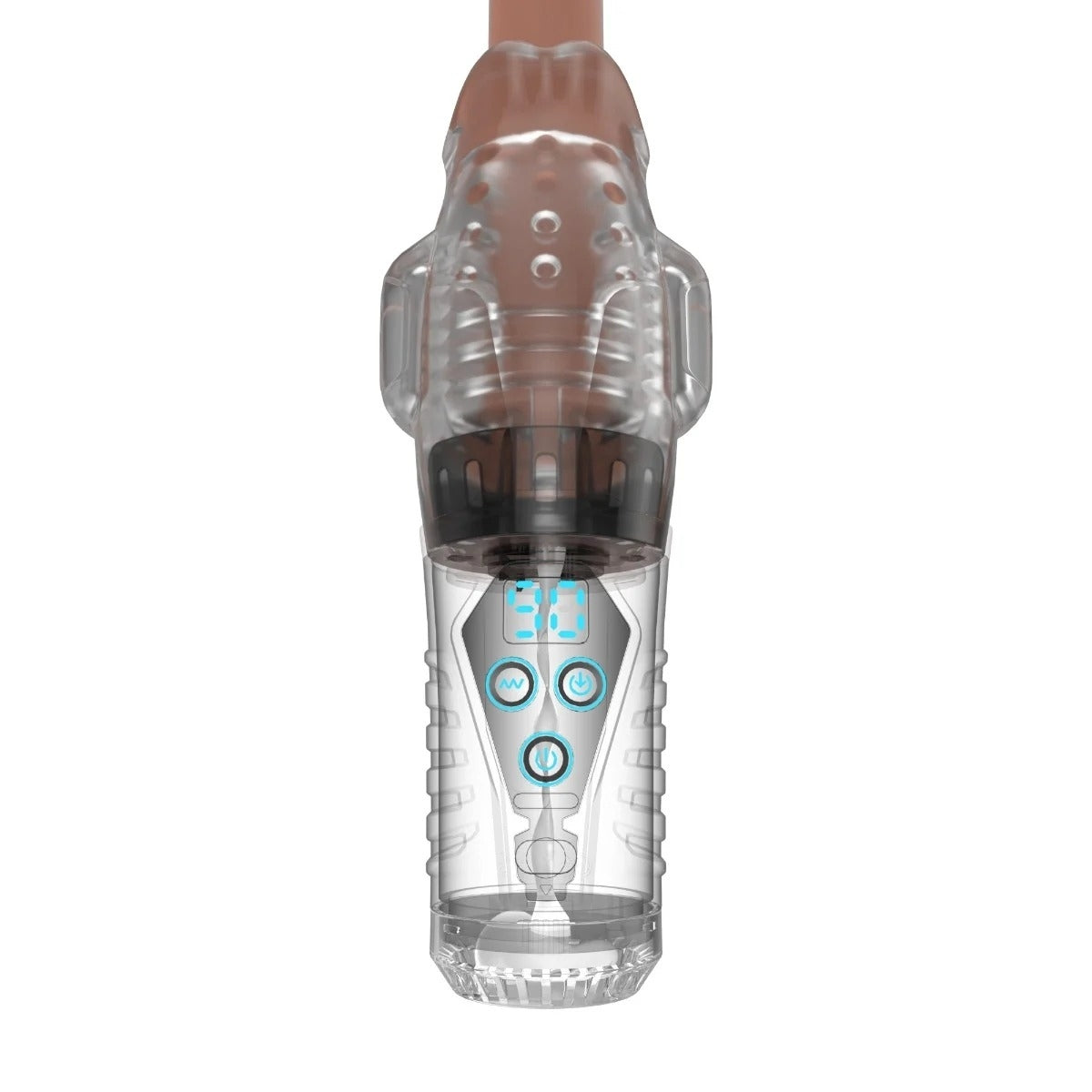 Amovibe Alpha Sucking & Vibrating Male Masturbator Black Clear