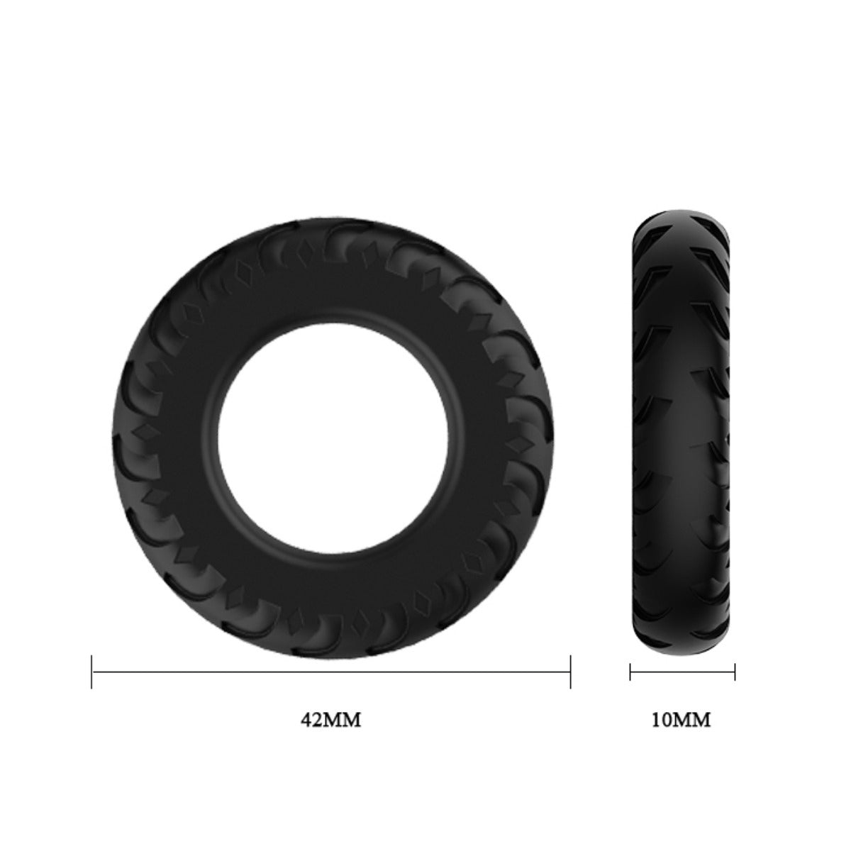 Pretty Love Titan Silicone Cock Ring 3 Pack Black