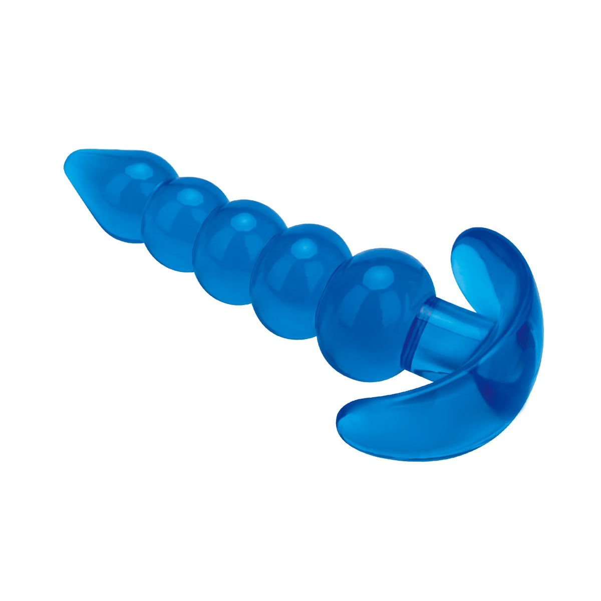 Blue Line Medium Beaded Anal Butt Plug Blue 4.5 Inch - Simply Pleasure