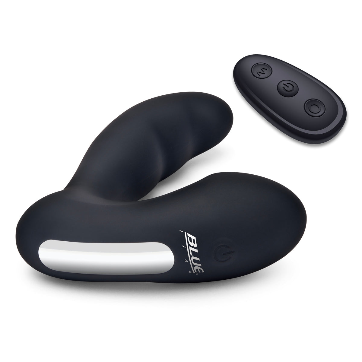Blue Line Prober Dual Vibrating Remote Controlled Prostate Stimulator Black - Simply Pleasure