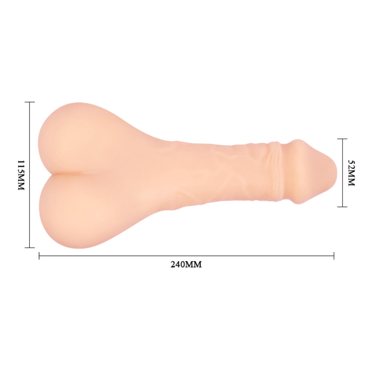 Pretty Love Baile Bigger Man Plus Masturbator Penis Extender 9.5 Inches Light Pink