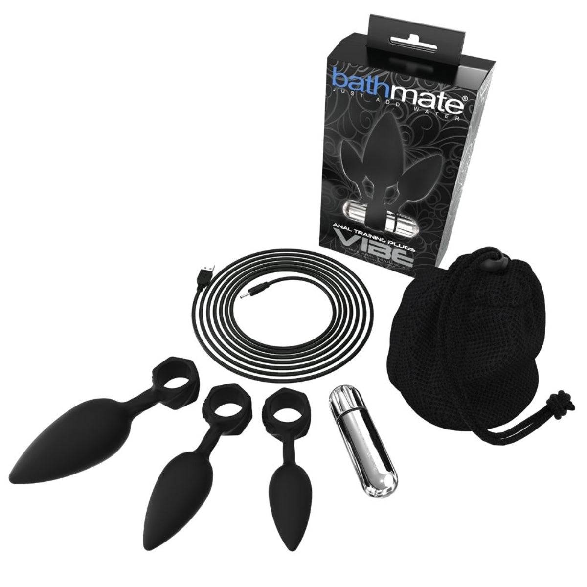 Bathmate Vibe Anal Training Plugs Black - Simply Pleasure