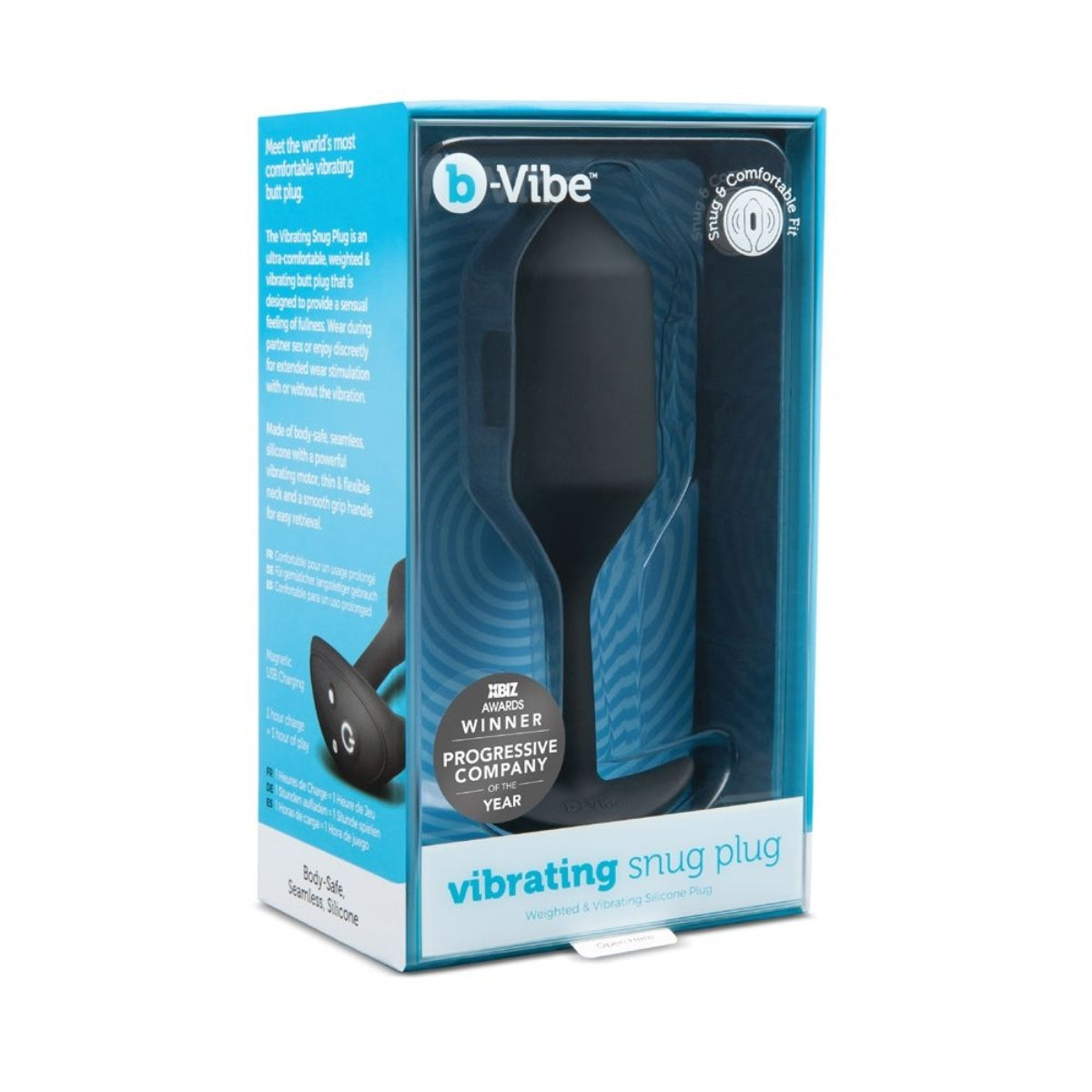 b-Vibe Snug Plug Weighted & Vibrating Butt Plug Black XL