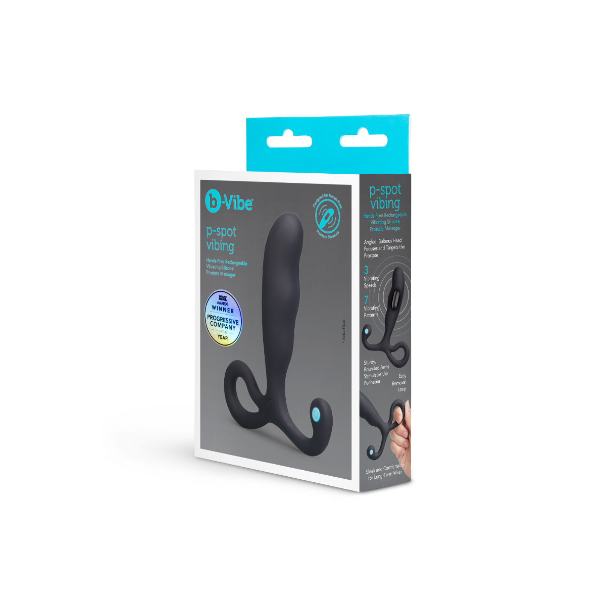 b-Vibe P-Spot Vibing Hands-Free Rechargeable Vibrating Prostate Massager Black