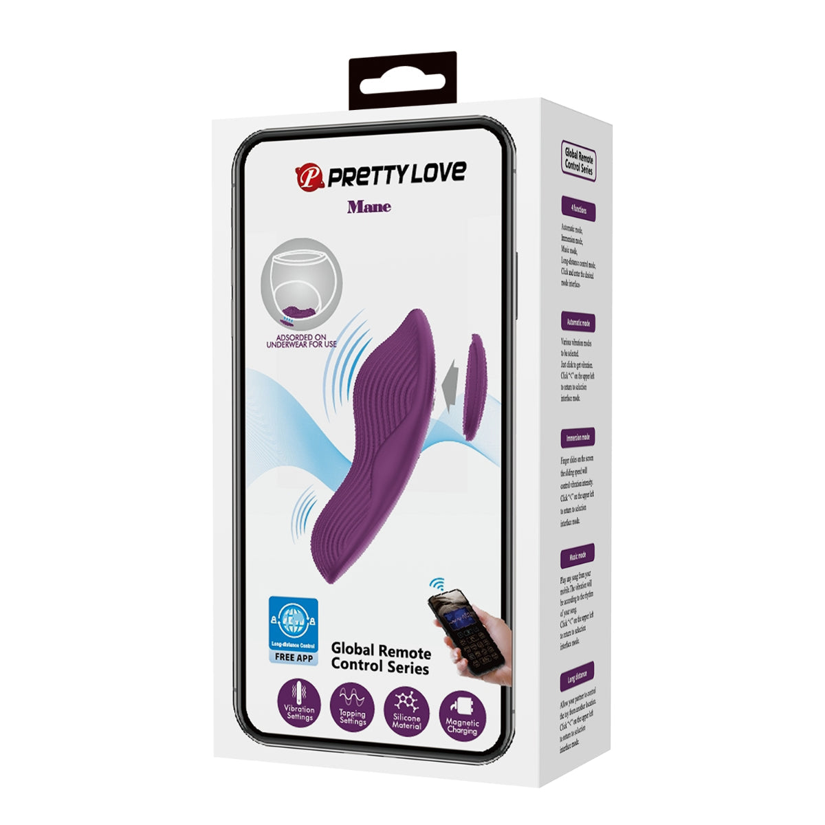 Pretty Love Mane Panty Vibrator With Dual Motors Purple