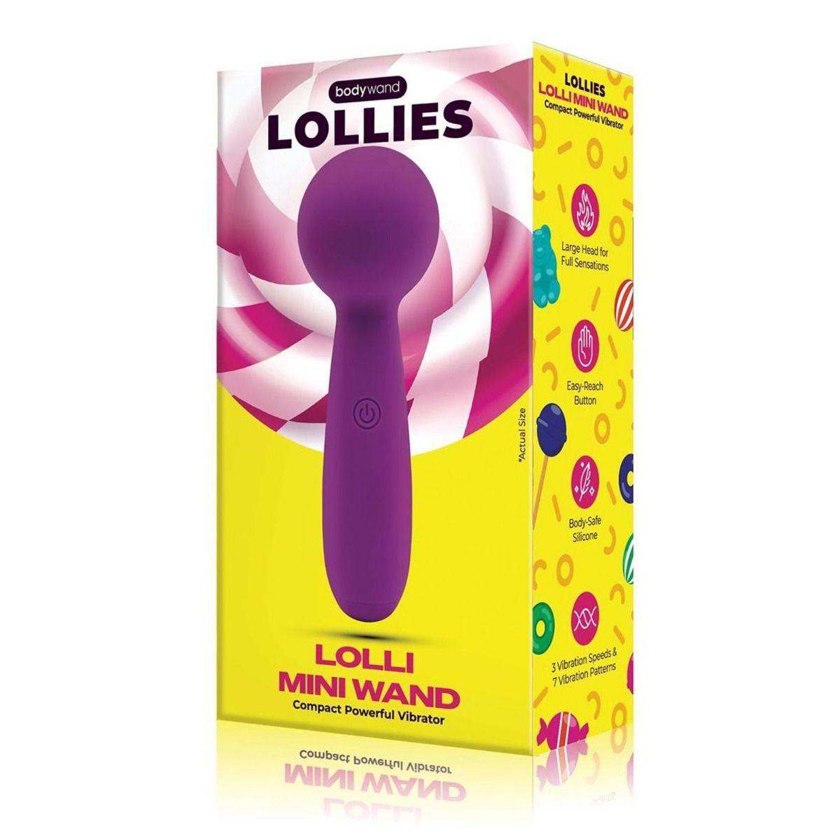 Bodywand Lollies Lolli Mini Wand Vibrator Purple - Simply Pleasure