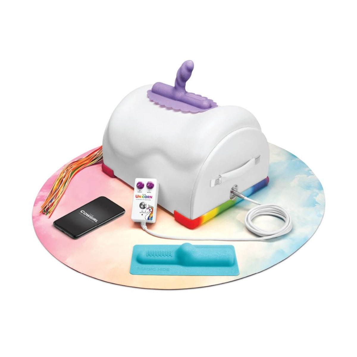 The Cowgirl Unicorn Premium Sex Machine White