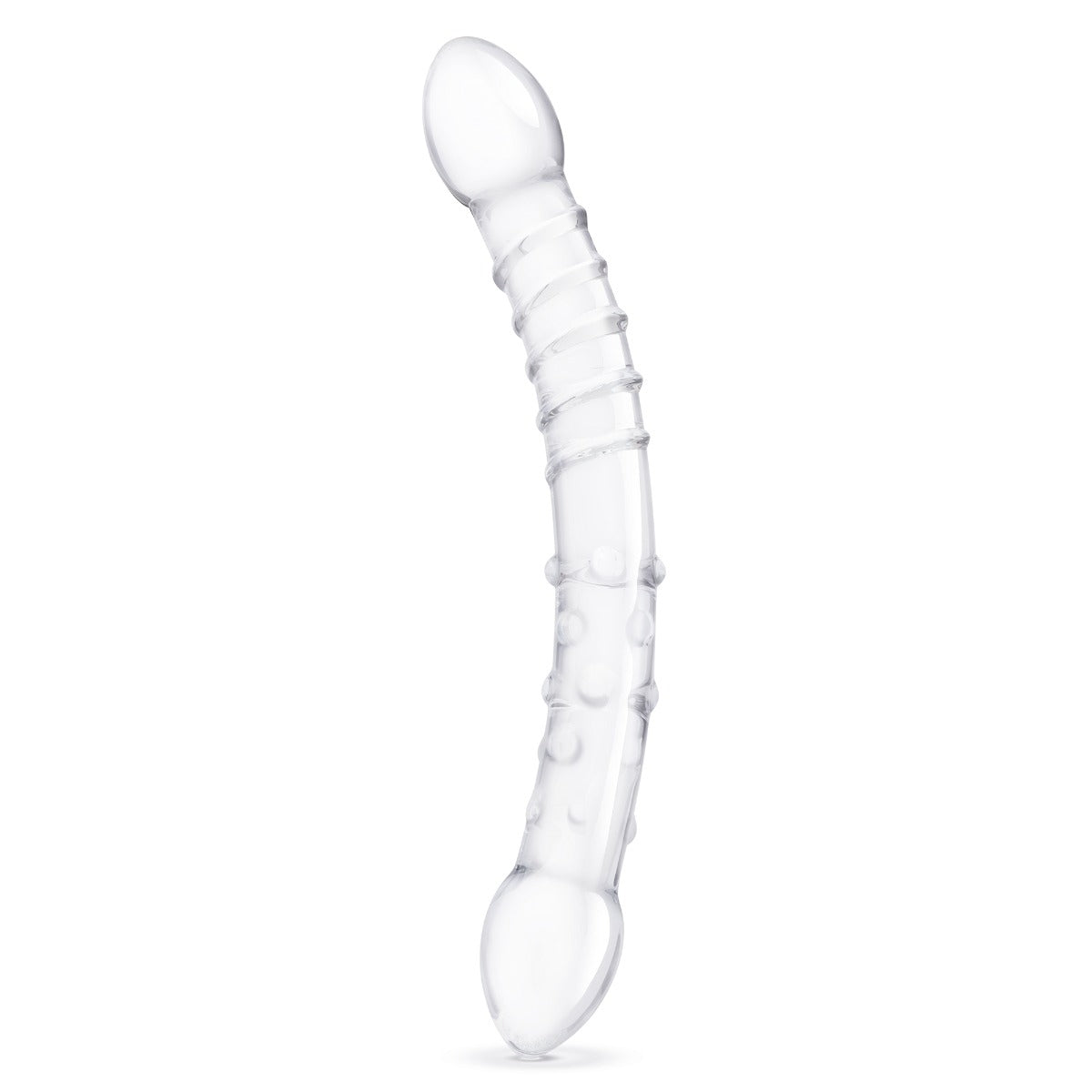Glas Girthy Double Trouble Glass Dildo Clear 12 Inch