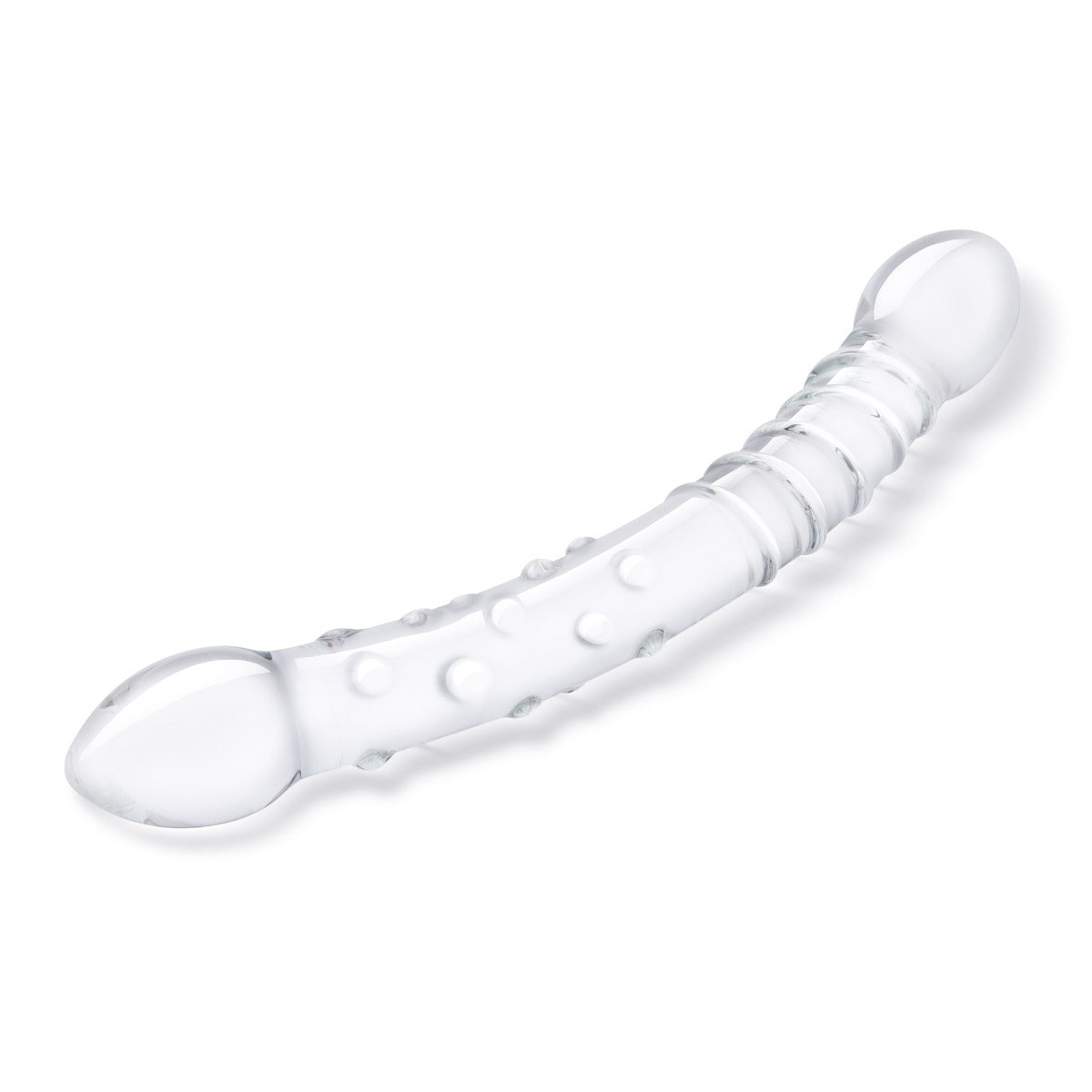Glas Girthy Double Trouble Glass Dildo Clear 12 Inch