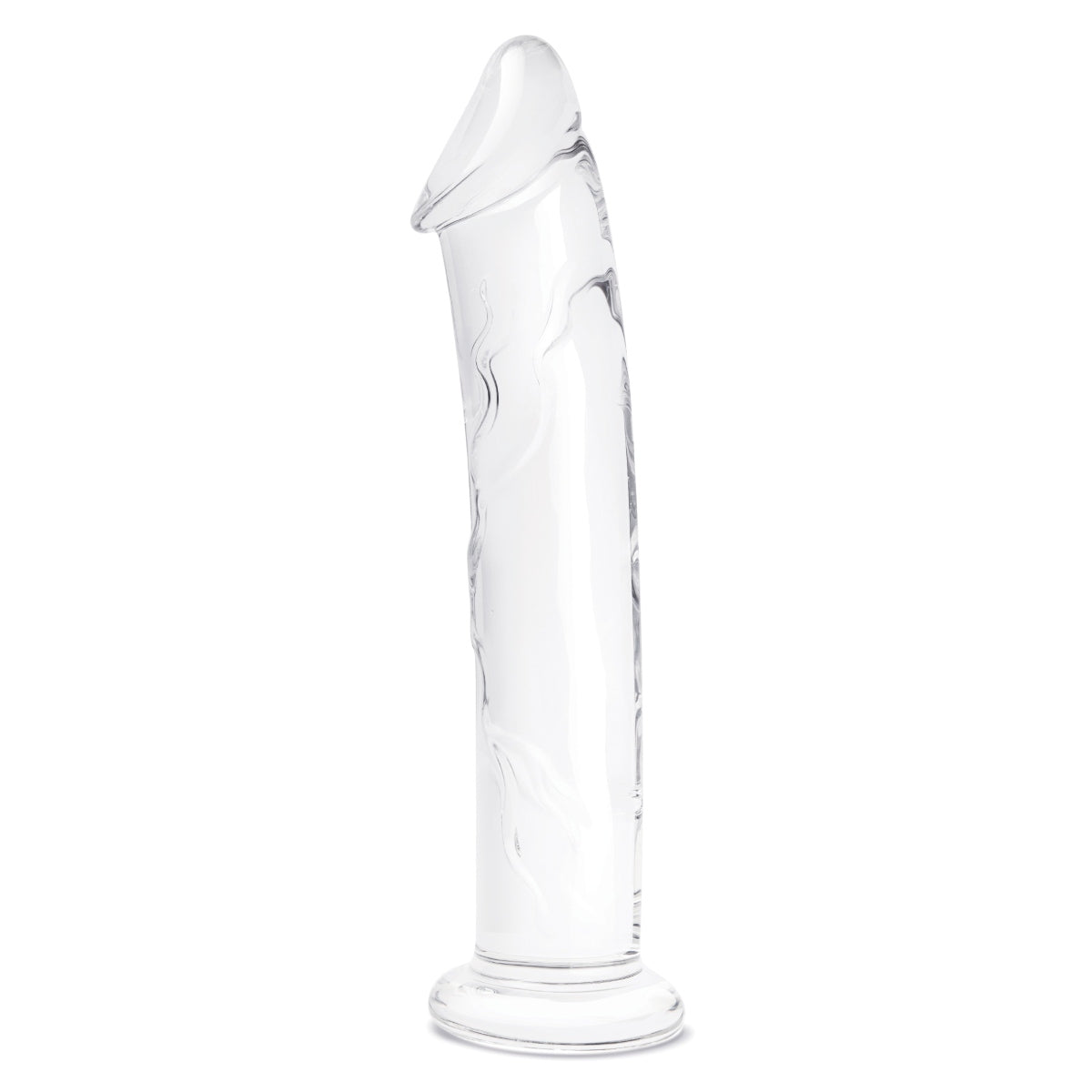 Glas Glass Dildo With Veins & Flat Base Clear 12 Inch