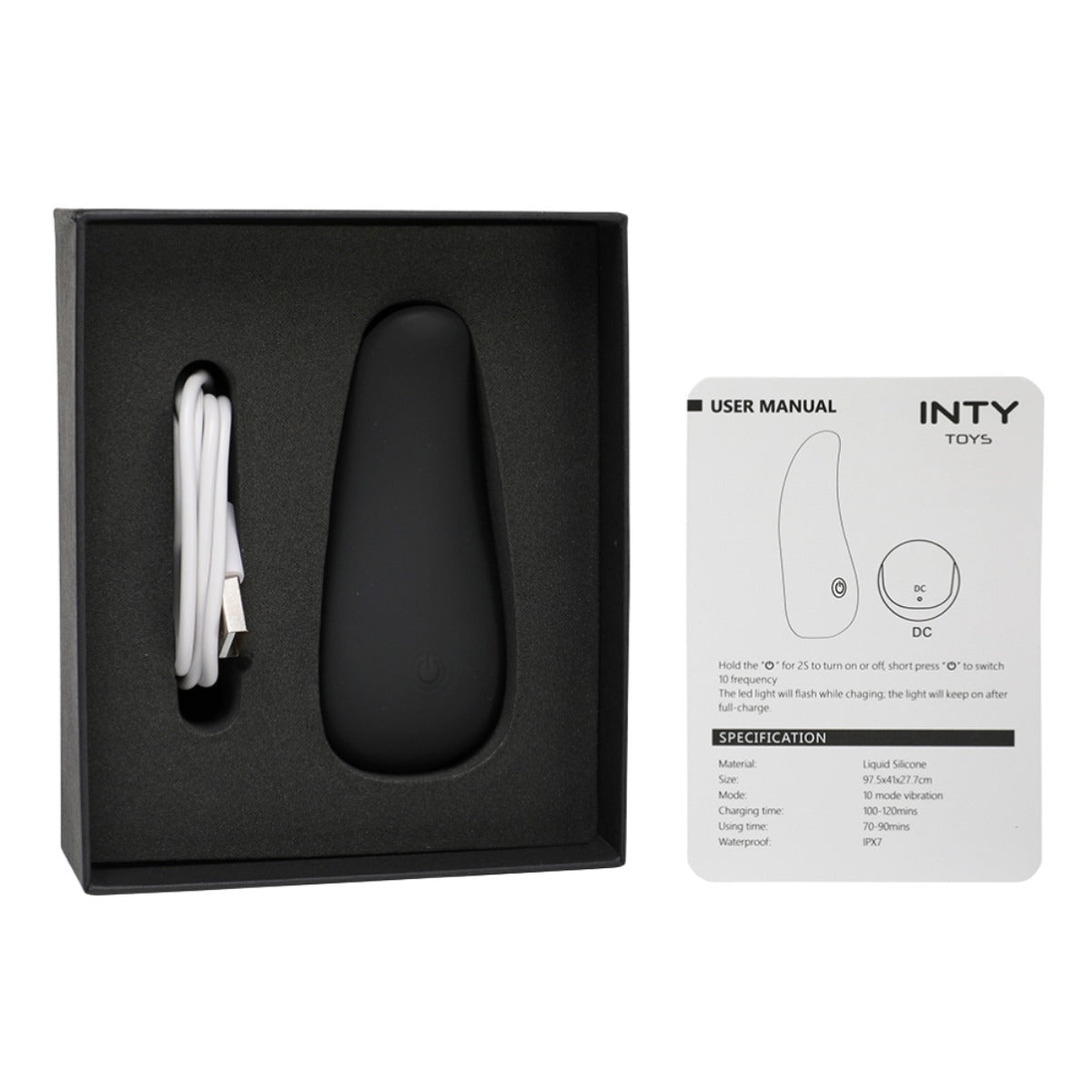 INTY Toys Tickle Vibrator Black