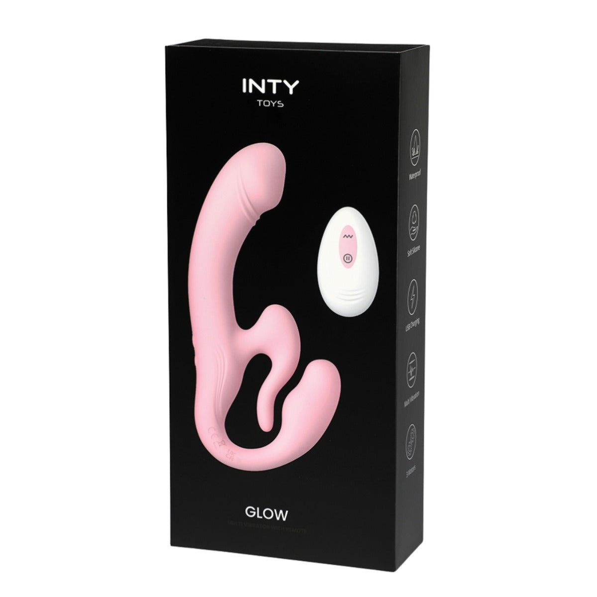 INTY Toys Glow Multi Vibrator With Remote Pink