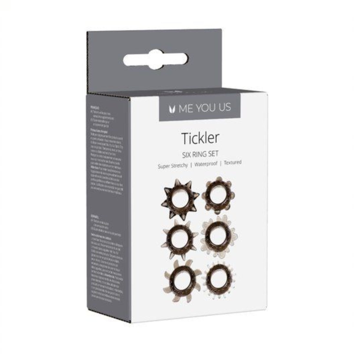 Me You Us Tickler Cock Ring Set 6 Pack Smoke