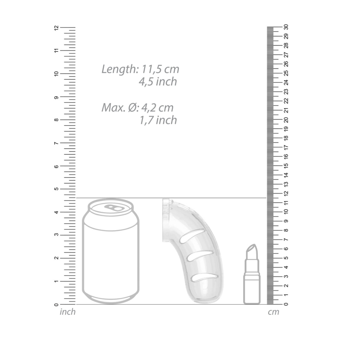Man Cage Chastity Cock Cage With Plug Model 11 4.5 Inch / 11.5cm