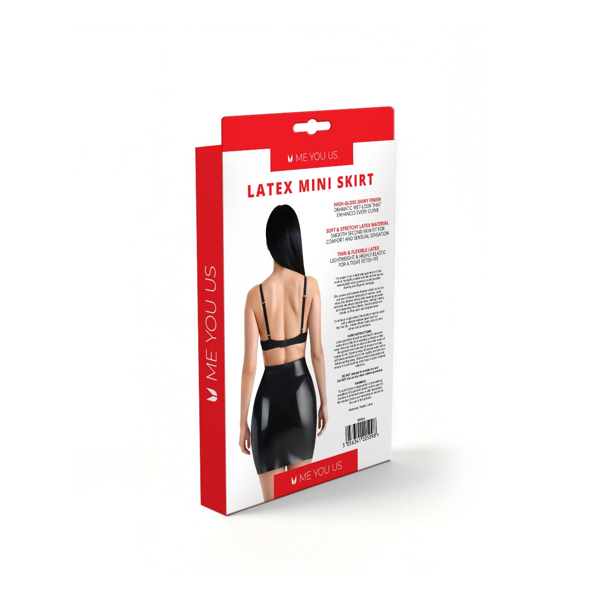 Me You Us Latex Mini Skirt Black