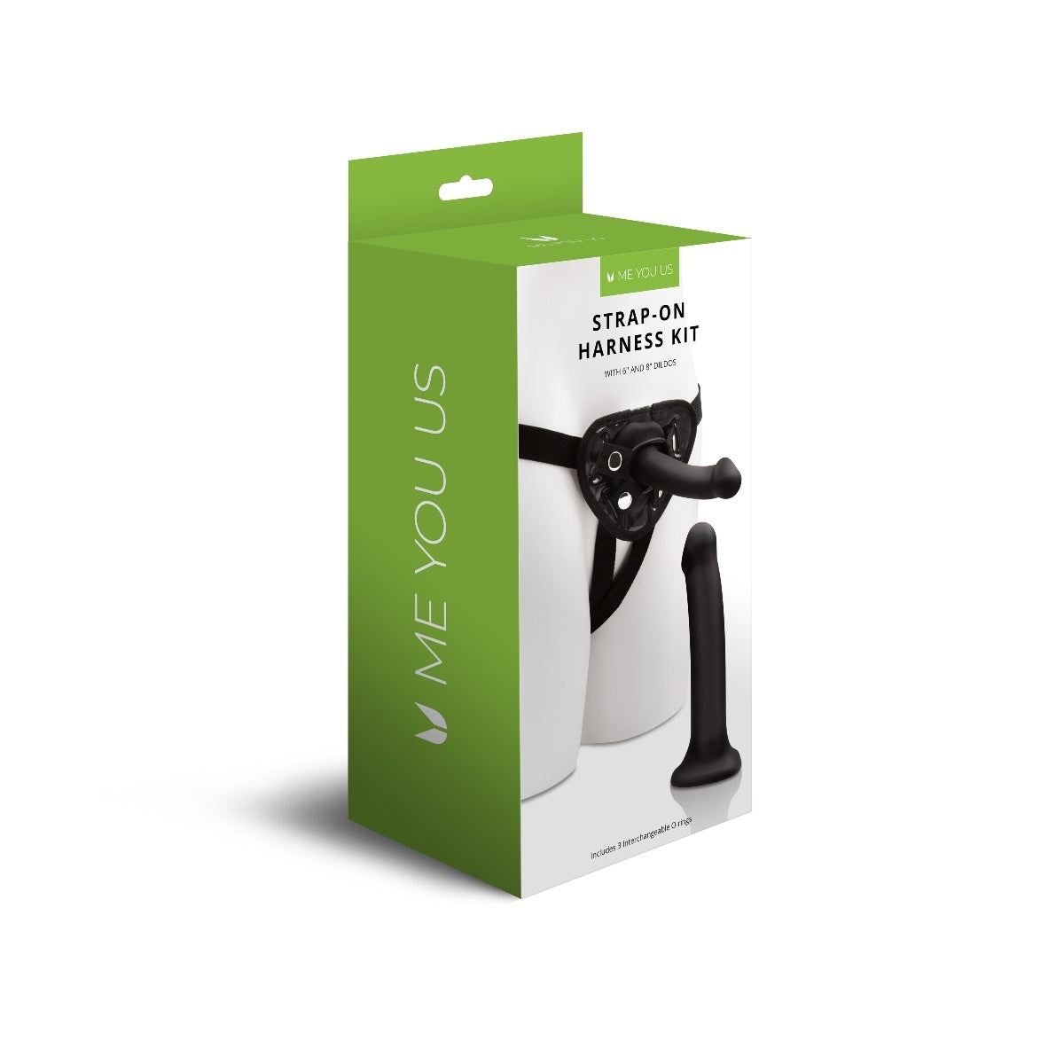Me You Us Strap-On Harness Kit With Dildos Black