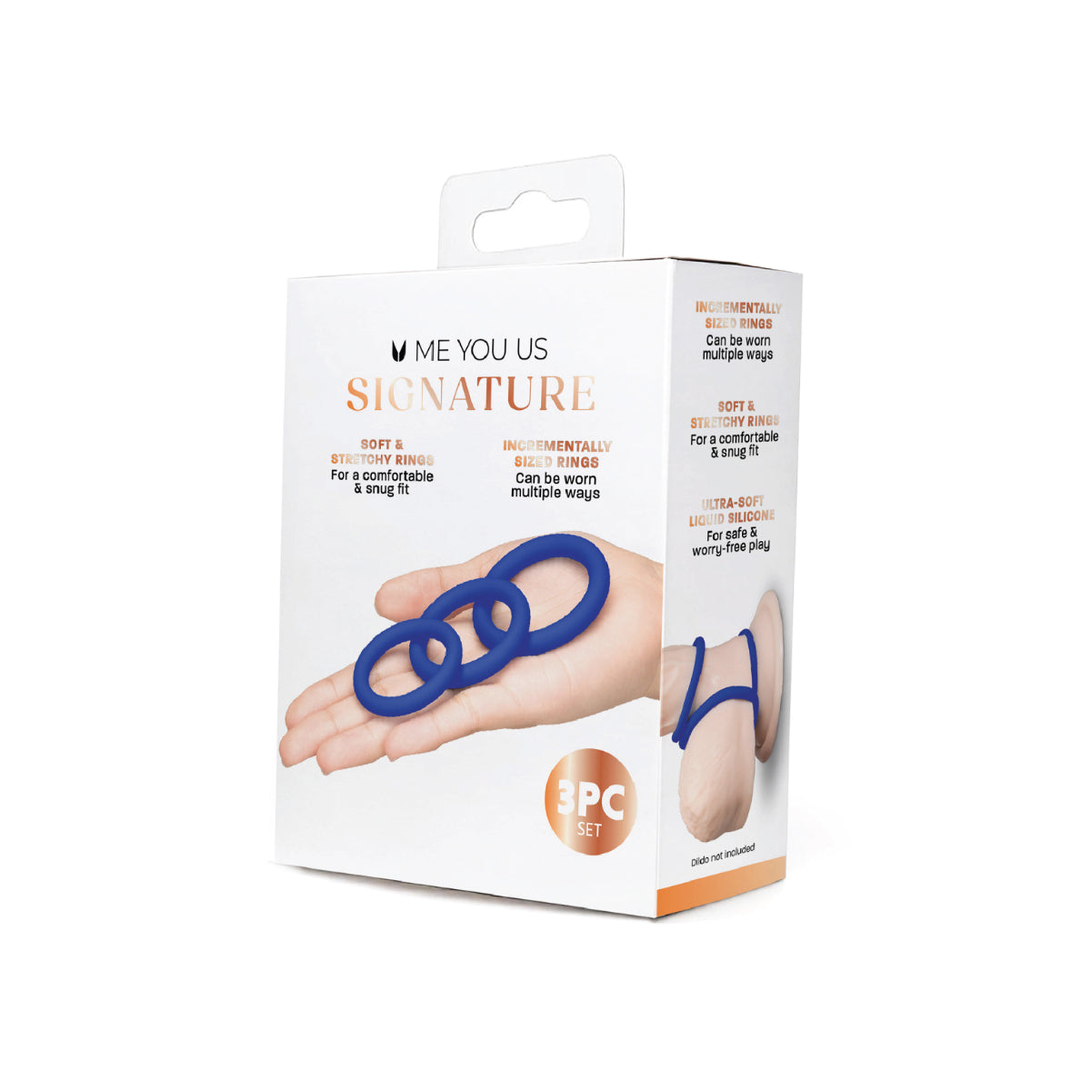 Me You Us Signature The Chubby Cock Ring 3 Pack Blue