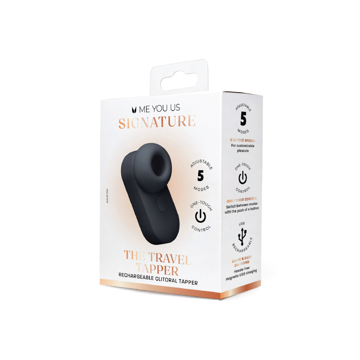 Me You Us Signature The Travel Tapper Vibrator Black