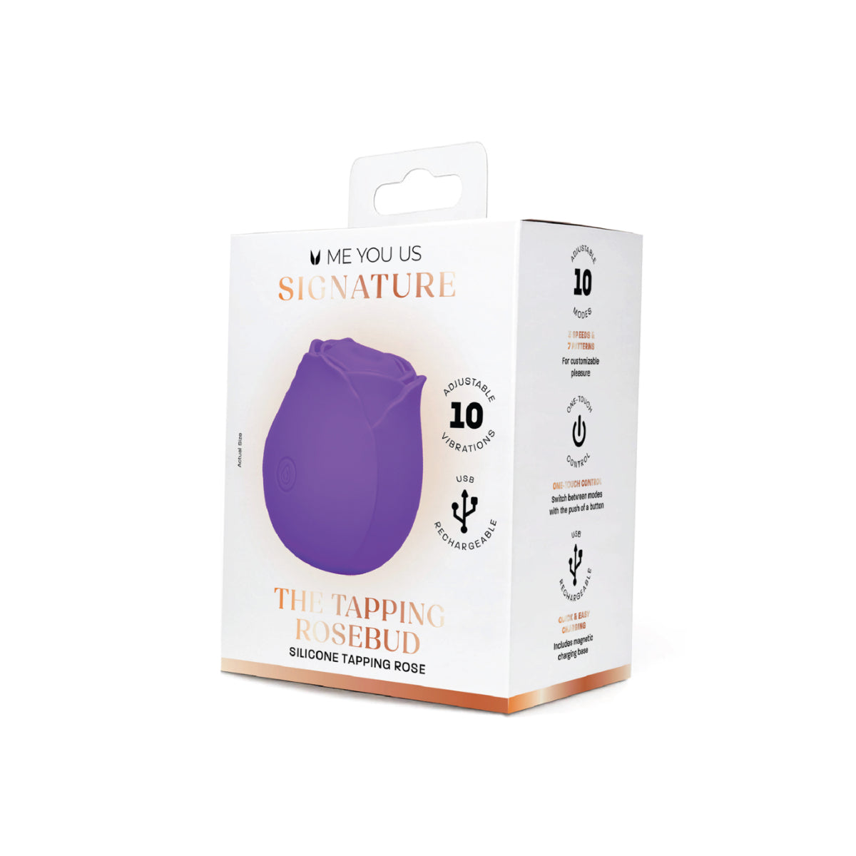 Me You Us Signature The Tapping Rosebud Vibrator Purple