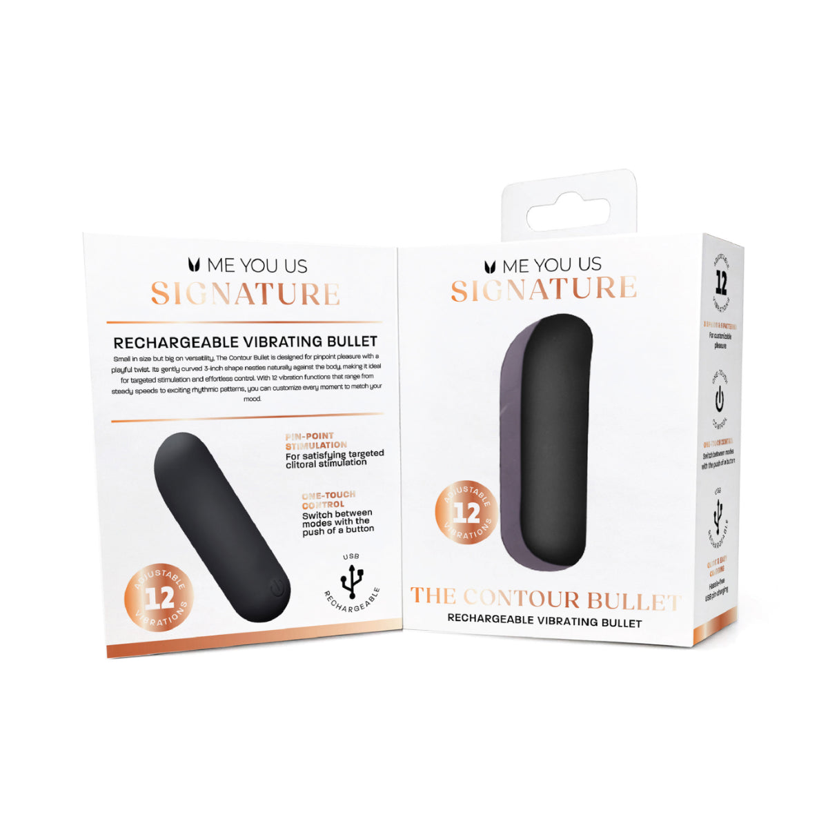 Me You Us Signature The Contour Bullet Vibrator Black