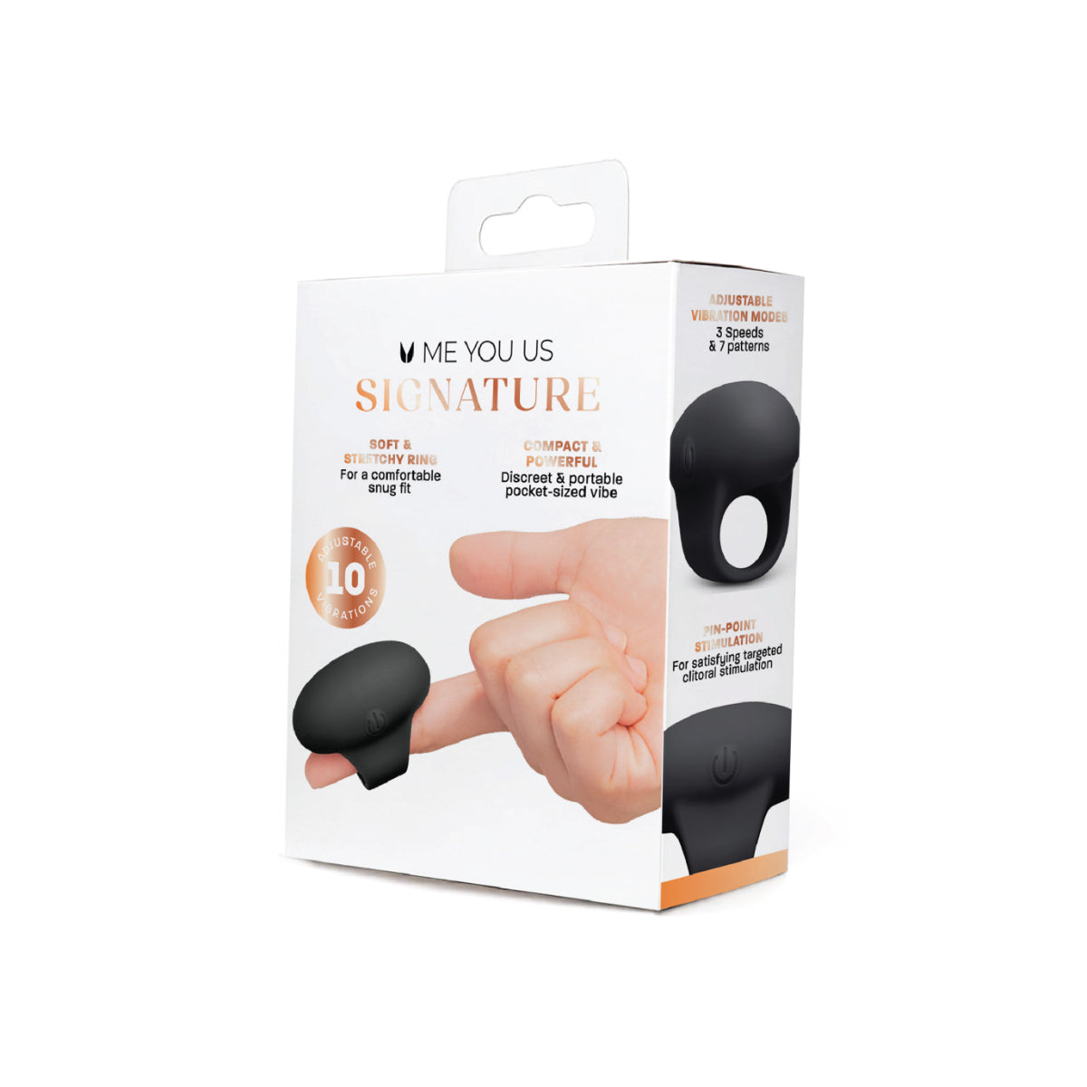 Me You Us Signature The Finger Vibrator Black