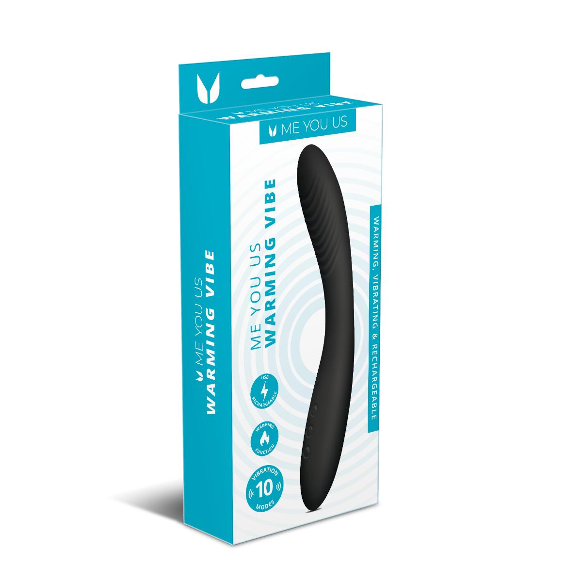 Me You Us Warming Vibrator Black
