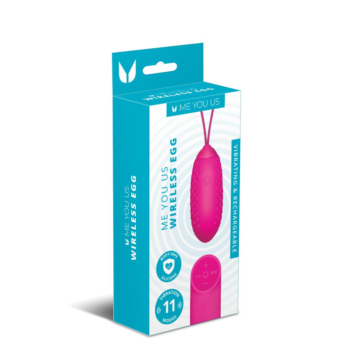 Me You Us Wireless Egg Vibrator Hot Pink