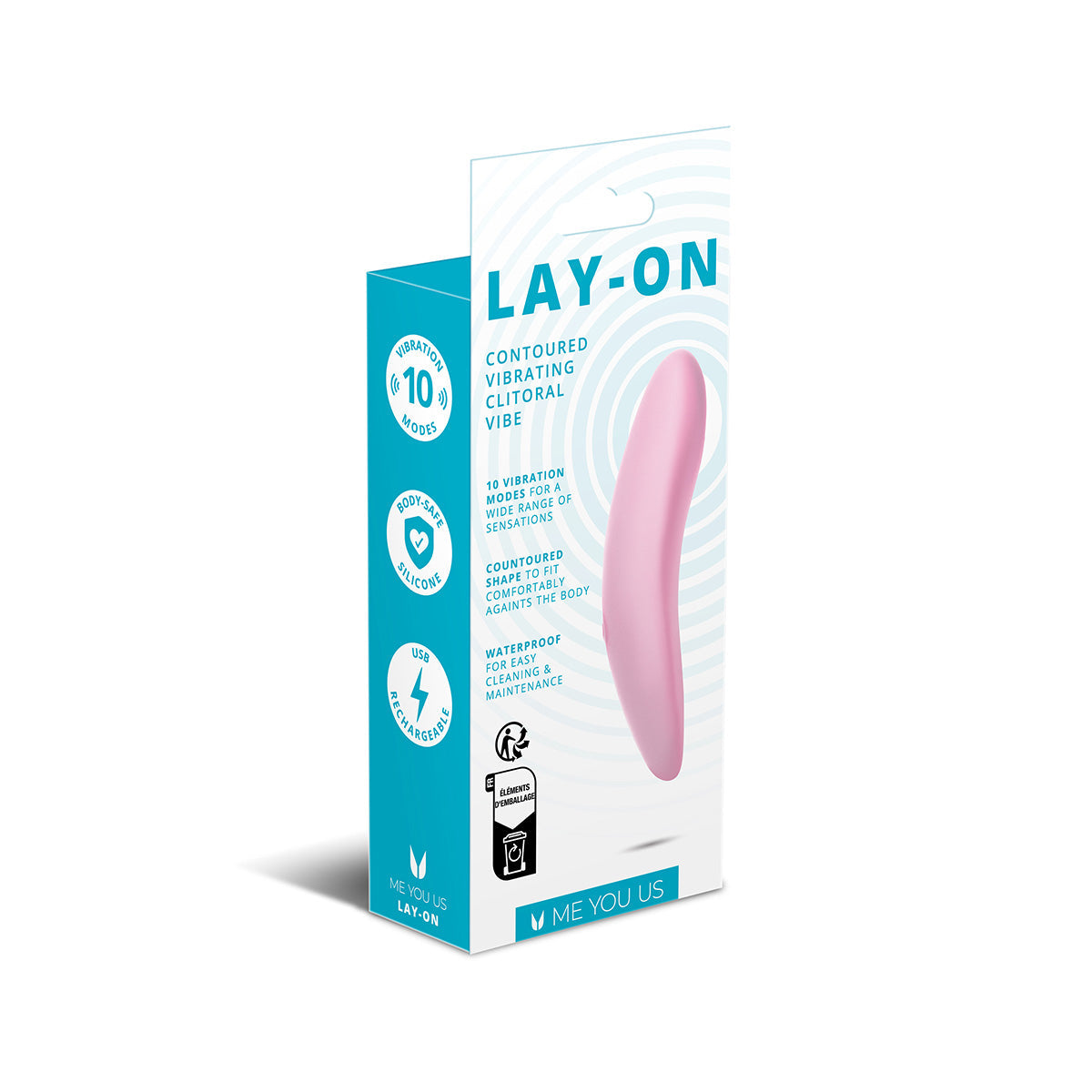 Me You Us Lay On Vibrator Pink