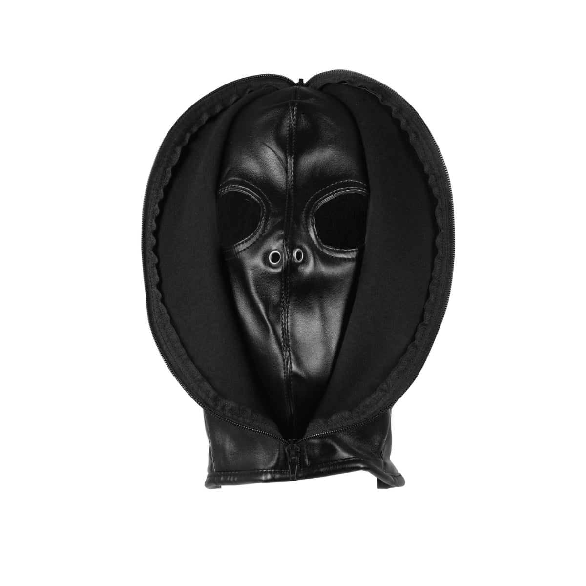 Ouch Xtreme Zip Up Bondage Mask Black