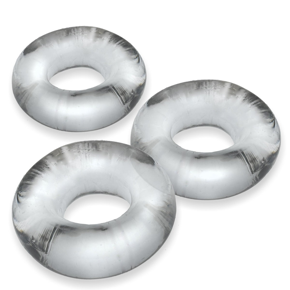 Oxballs Fat Willy Jumbo Cock Rings 3 Pack Clear