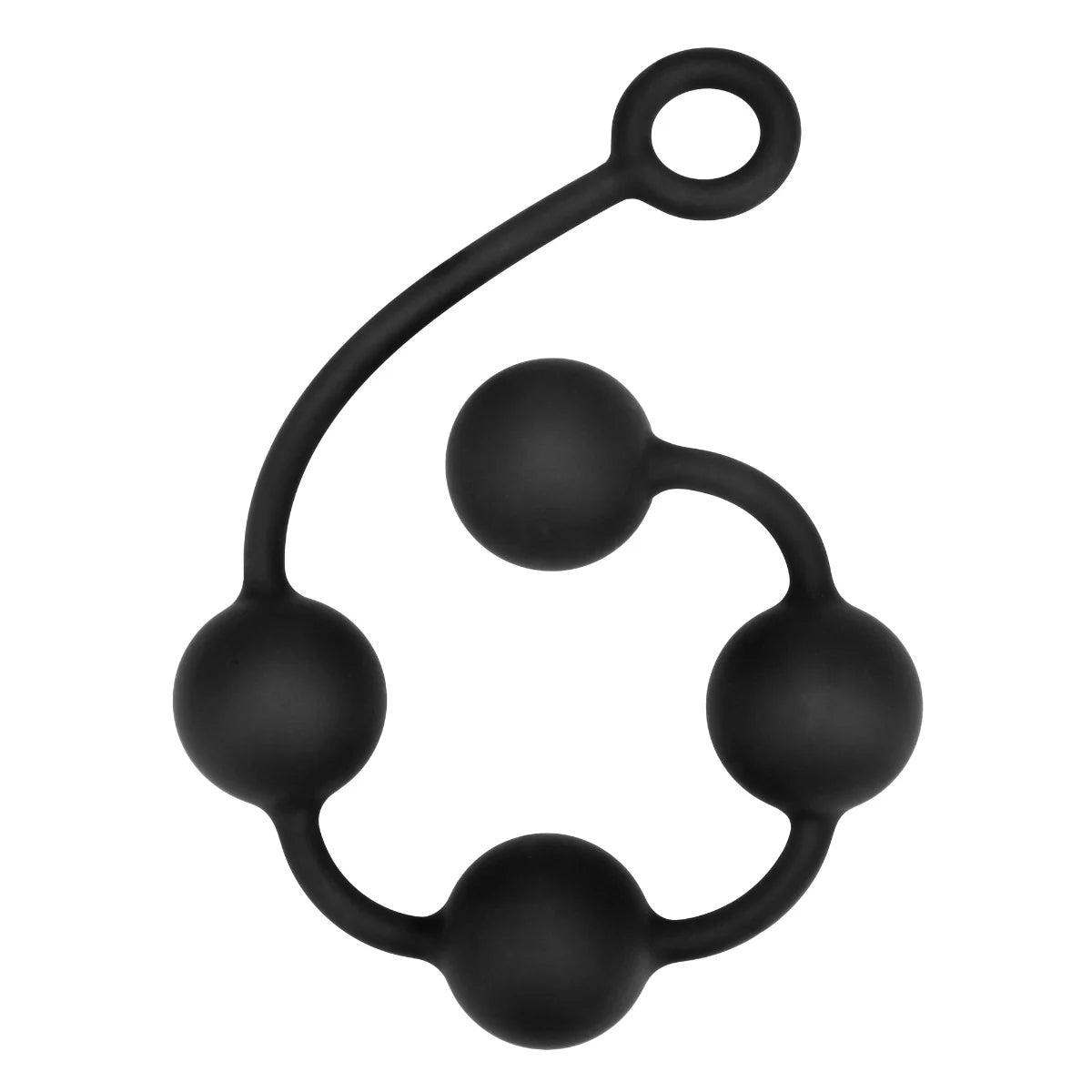 Prowler RED Silicone Anal Beads Black Medium