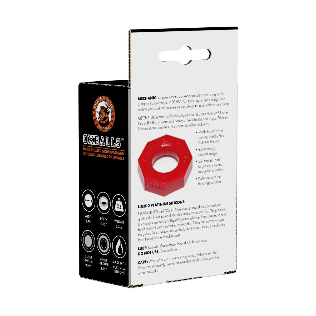 Prowler RED By Oxballs Mechanic Cock Ring Red - Simply Pleasure